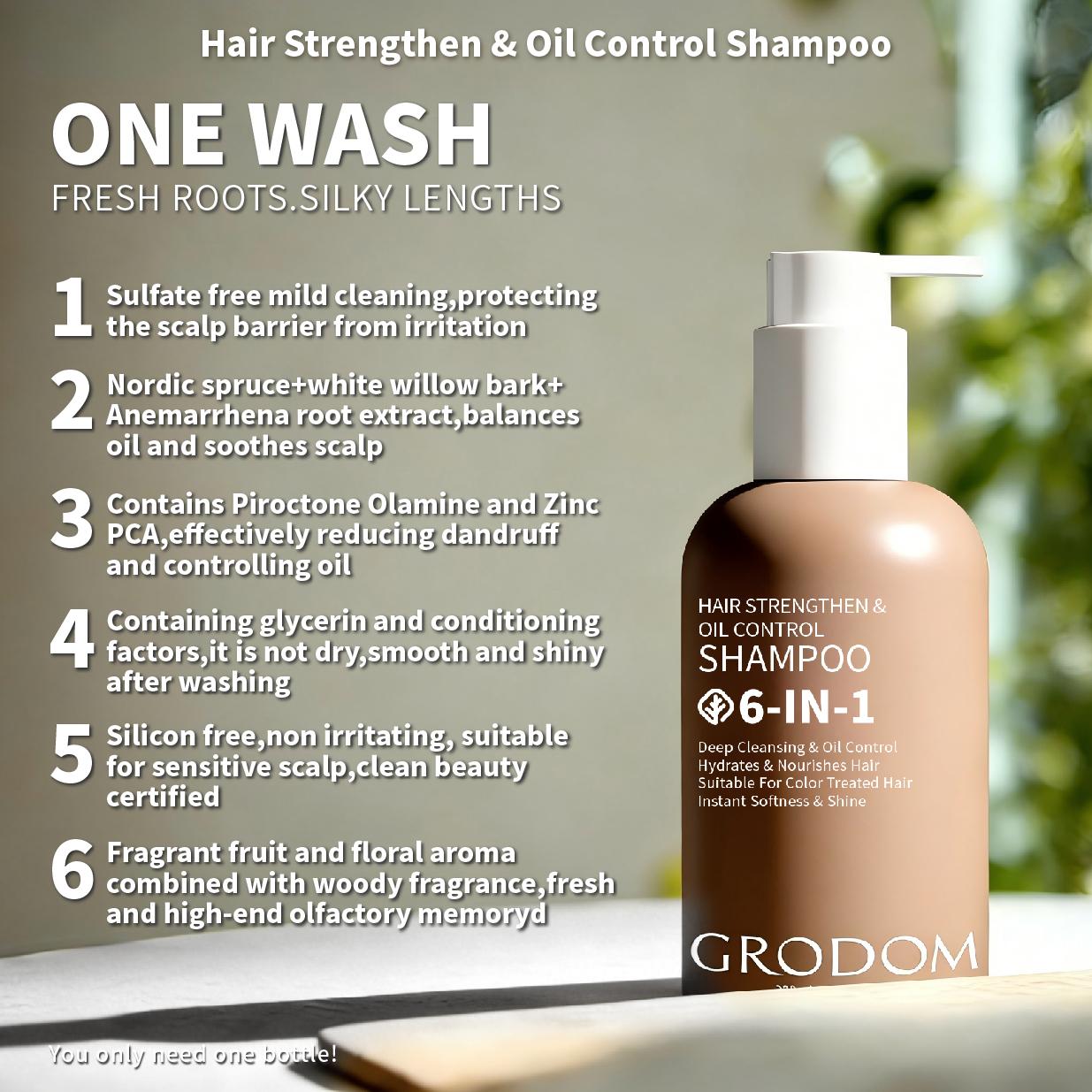 GRODOM Hair Growth & Repair Set, Amino Acid Shampoo & Keratin Hair Mask, Deep Conditioning for Damaged Dry Curly 3A to 4C Hair, Anti-Frizz Hydrating Treatment, Sulfate-Free, Scalp Refreshing, Strengthens Roots & Nourishing, 300ml x 2