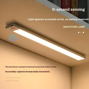 Ultra-Thin Smart Charging Motion Sensor Light, Magnetic Self-Adhesive LED Strip, Magnetic Attachment, Adjustable Brightness and Color Temperature, Night Lamp
