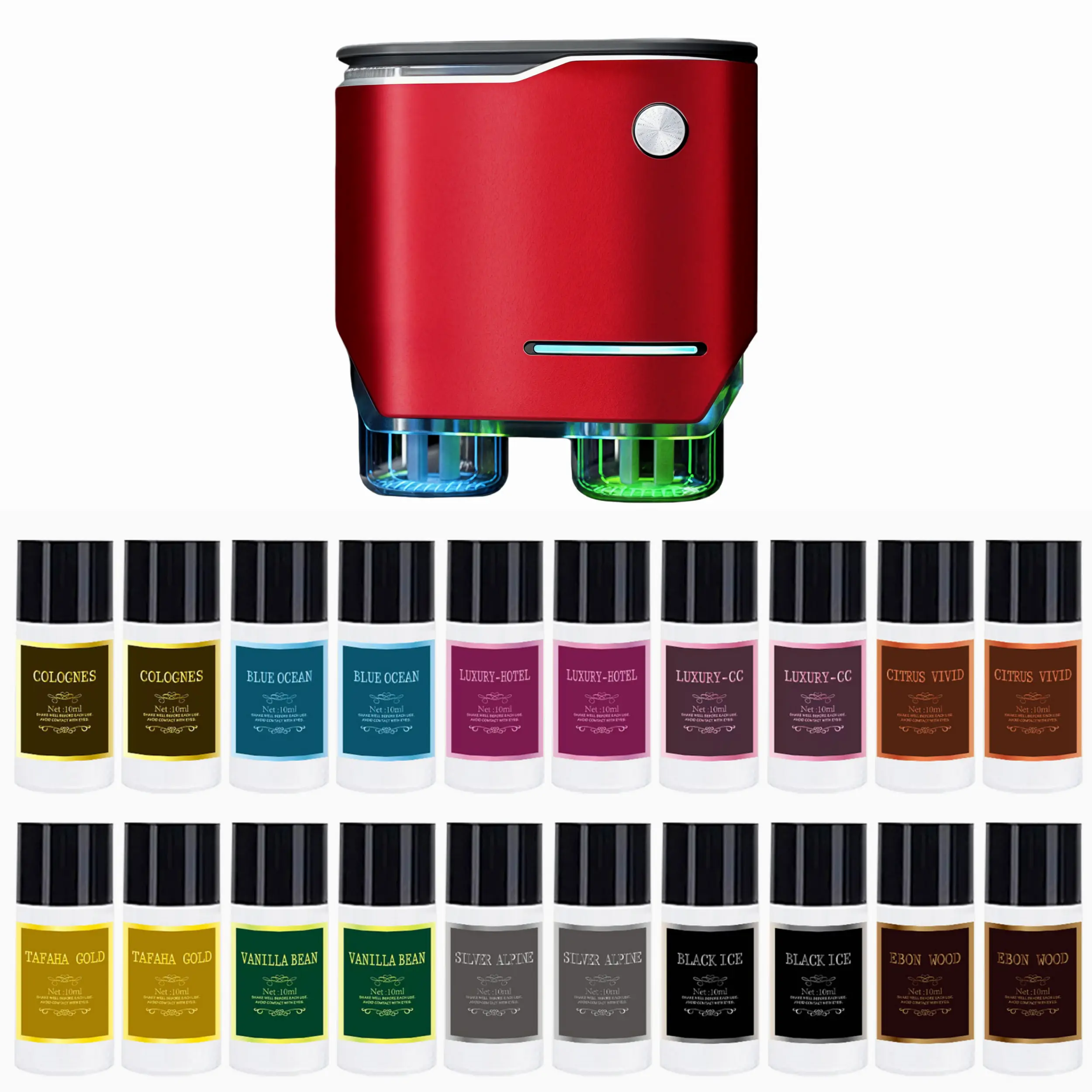 New Car Air Freshener Diffuser - 20pcs Scented Fragrance Essential Oil, Dual Sprayer Car Aroma Diffuser, Car Accessories Luxury Gift Set New Car Air Freshener Diffuser - 20pcs Scented Fragrance Essential Oil, Dual Sprayer Car Aroma Diffuser, Car Accessories Luxury Gift Set