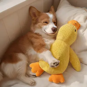 Squeaky Dog Toys for Aggressive Chewers, Tough Durable Chew Toy for Small Medium Large Dogs, Interactive Dog Toys to Keep Them Busy, Stuffed Plush Pet Stimulation Dogs Toy Gift, Companion Duck