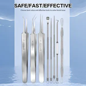 (Content 8-Piece Set) Blackhead Remover,Pimple Extractor,Pore Extractor,Comedone Extractor Tool–Precise&Skin-Friendly,Safe for Sensitive Skin,Deep Pore Cleansing,Essential Skincare Tool for Home Use