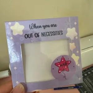 Personalized Flat Envelope for Birthdays Anniversaries Graduation and Other Occasions with Star Design and "When You Are Out of Necessities" Text