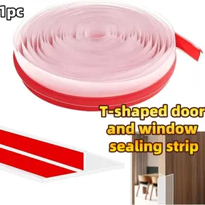 1meters And 3meters, T-shaped door and window sealing strip, T-Shaped Silicone Weatherstrip Seal, Door Seal Tape for Doors And Windows, Draft Stopper, Blocks Cold Drafts And Reduces Noise