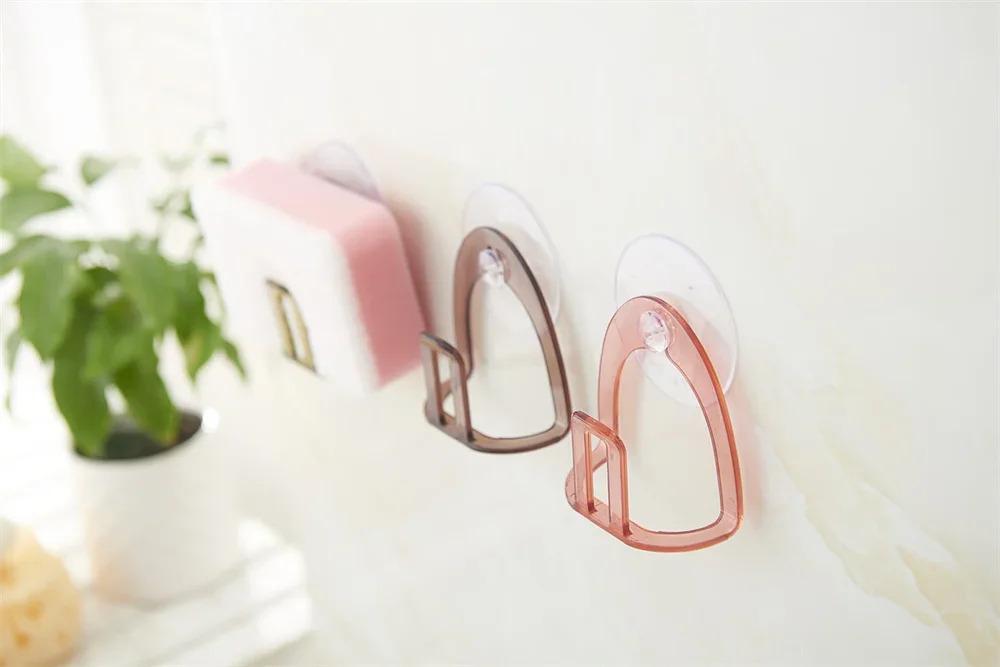 Kitchen Suction Cup Sink Drain Rack Plastic Sponge Holder Sponge Storage Rack Sink Stand Holder Organizer Kitchen Accessories