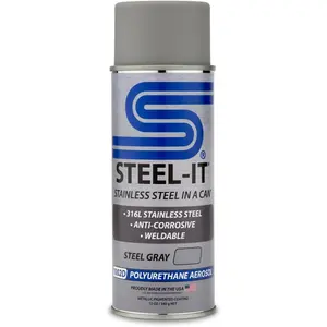 Steel-It 1002D Polyurethane Aerosol, Industrial Paint Coatings, Weldable, Easy to Apply - Steel Gray