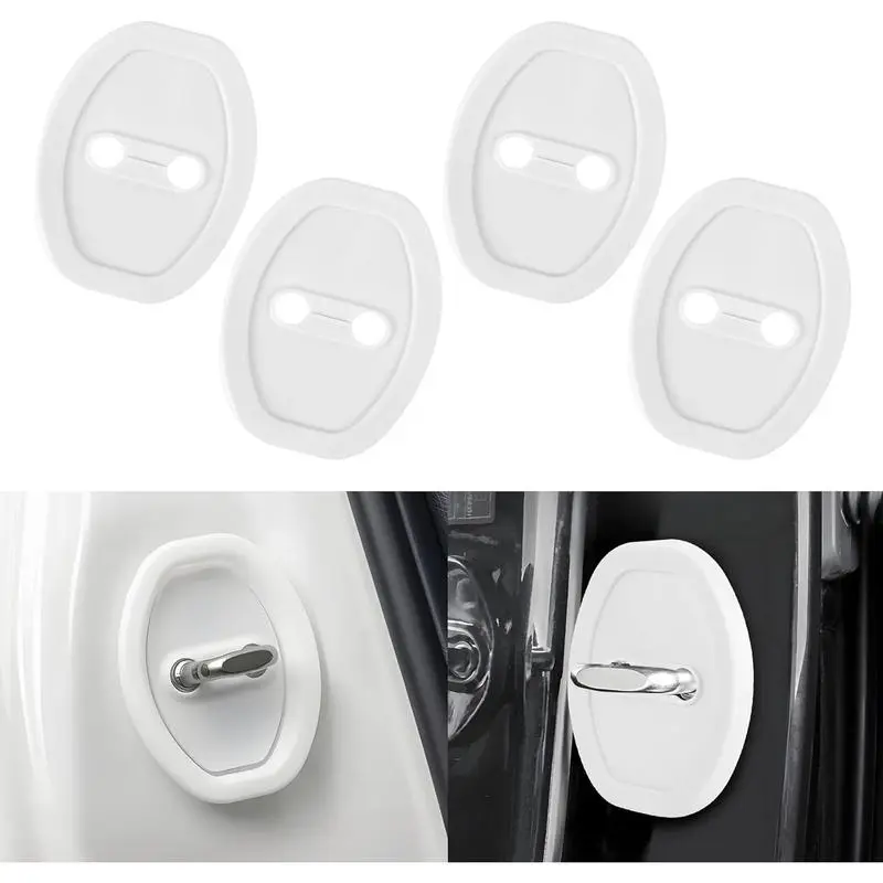 【SummerFinds】Yurnlv 4pcs Silicone Door Latch Protective Cover Shock Absorbing Car Door Lock Guard for Vehicle Locks Easy Installation