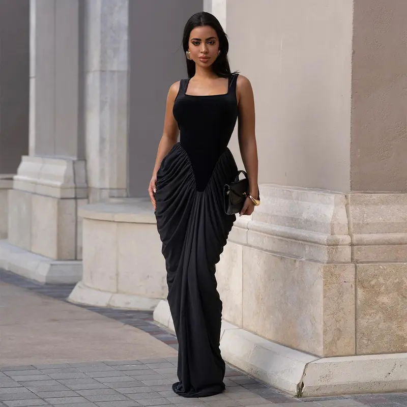 knee length black bodycon dress Black Bodycon Midi Dress - All Dresses main image 1