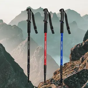 Telescopic hiking poles, specialized climbing sticks for mountaineering, ultra-lightweight adjustable portable walking sticks, suitable for outdoor hiking and wilderness exploration.