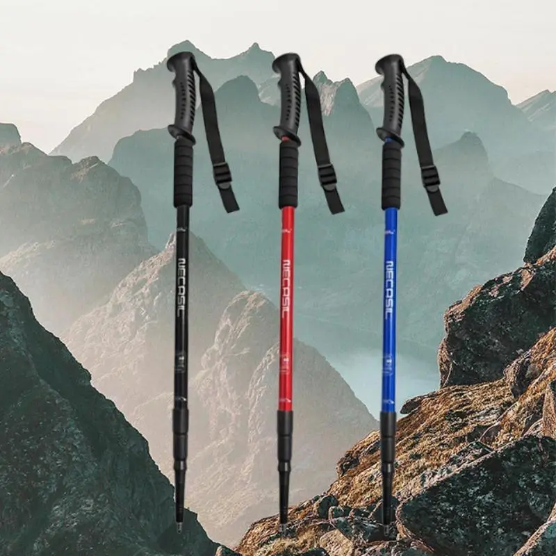 Telescopic hiking poles, specialized climbing sticks for mountaineering, ultra-lightweight adjustable portable walking sticks, suitable for outdoor hiking and wilderness exploration, Hiking Gear