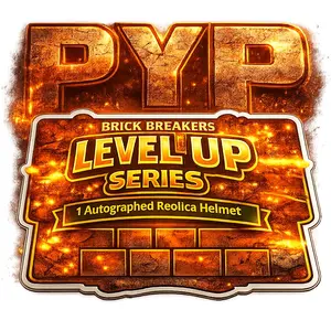 LEVEL UP BRICK BREAKER SERIES  FULL SIZE SIGNED REP HELMET - PYP - OR SPORTS TRADING CARD (1)