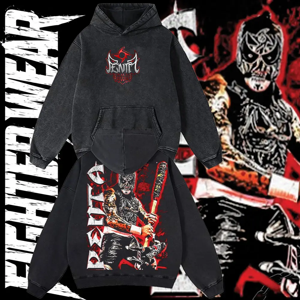 Fighter.Wear - Penta El Zero Miedo #4 WWE Old Graphic Retro 100% Cotton Washed T-Shirt hoodie Vintage, Y2K Streetwear Tee, WrestleMania 42, Main event, Pro wrestling Fans, Gift For him her, Combat League, Sport, fight night shirt, Unisex, Basic