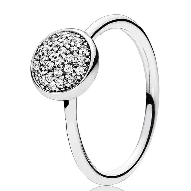 PANDORA Silver Droplet Shape Dazzling Ring, 191009CZ