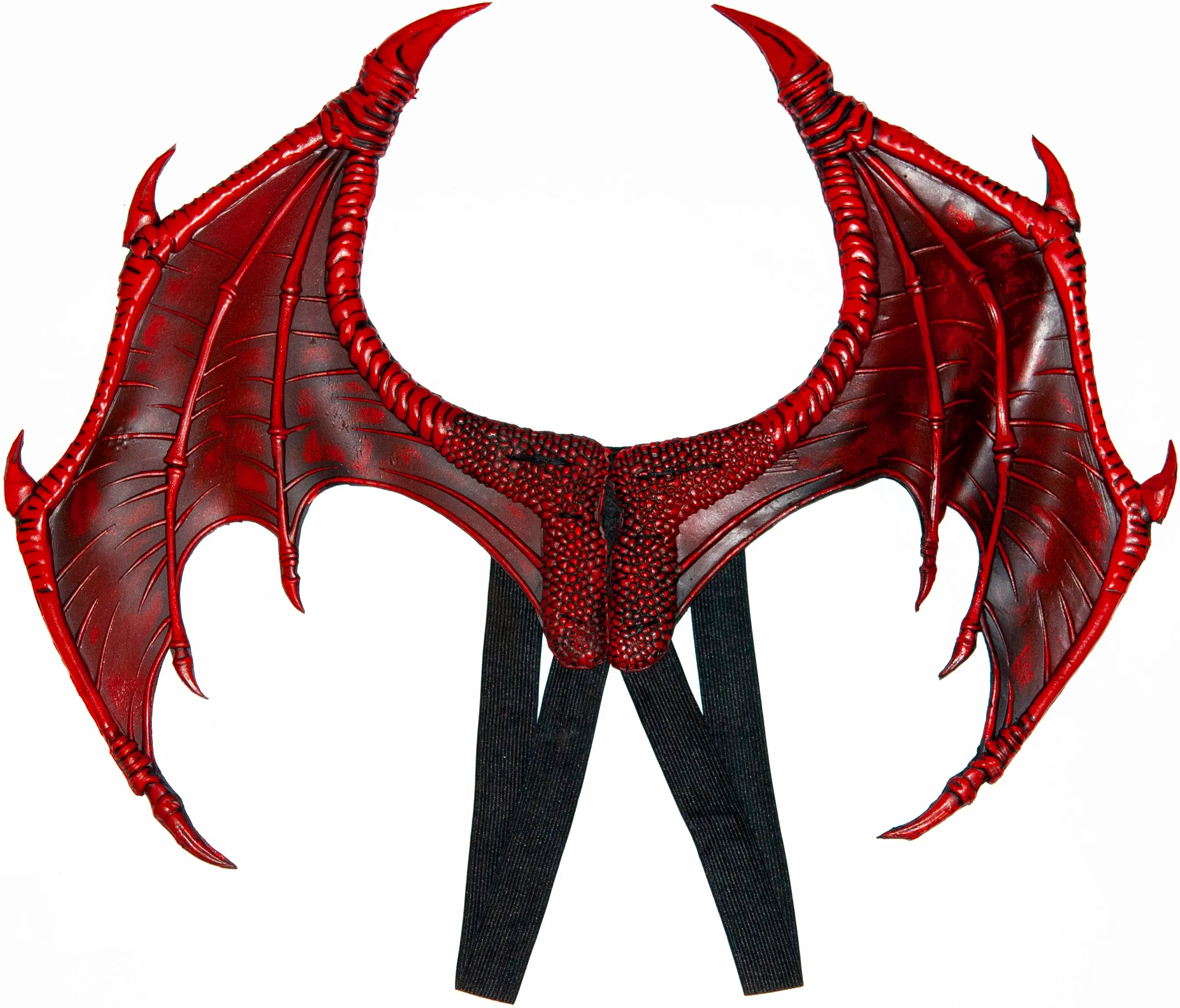 Red Medieval Fantasy Dragon Wings Costume Accessory
