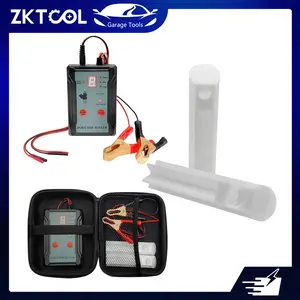 ZKTOOL Upgraded Fuel Injector Tester and Cleaner Kit - Automotive Diagnostic Tool with 2 Adapters, 8 Pulses, 12V/5V Power, Short Circuit Protector, 2-Simultaneous Testing, Alligator Clips, Digital Interface for DIY Use