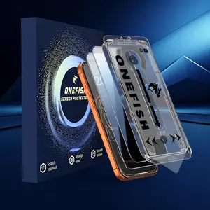 [2PCS] One Fish  Privacy Screen Protector for iPhone,Samsung, Scratch Resistant, Plasma Plating Process,Crystal Clear, , Privacy Protection.