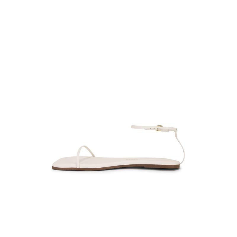 TKEES Square Toe Twiggy Sandal in Cream