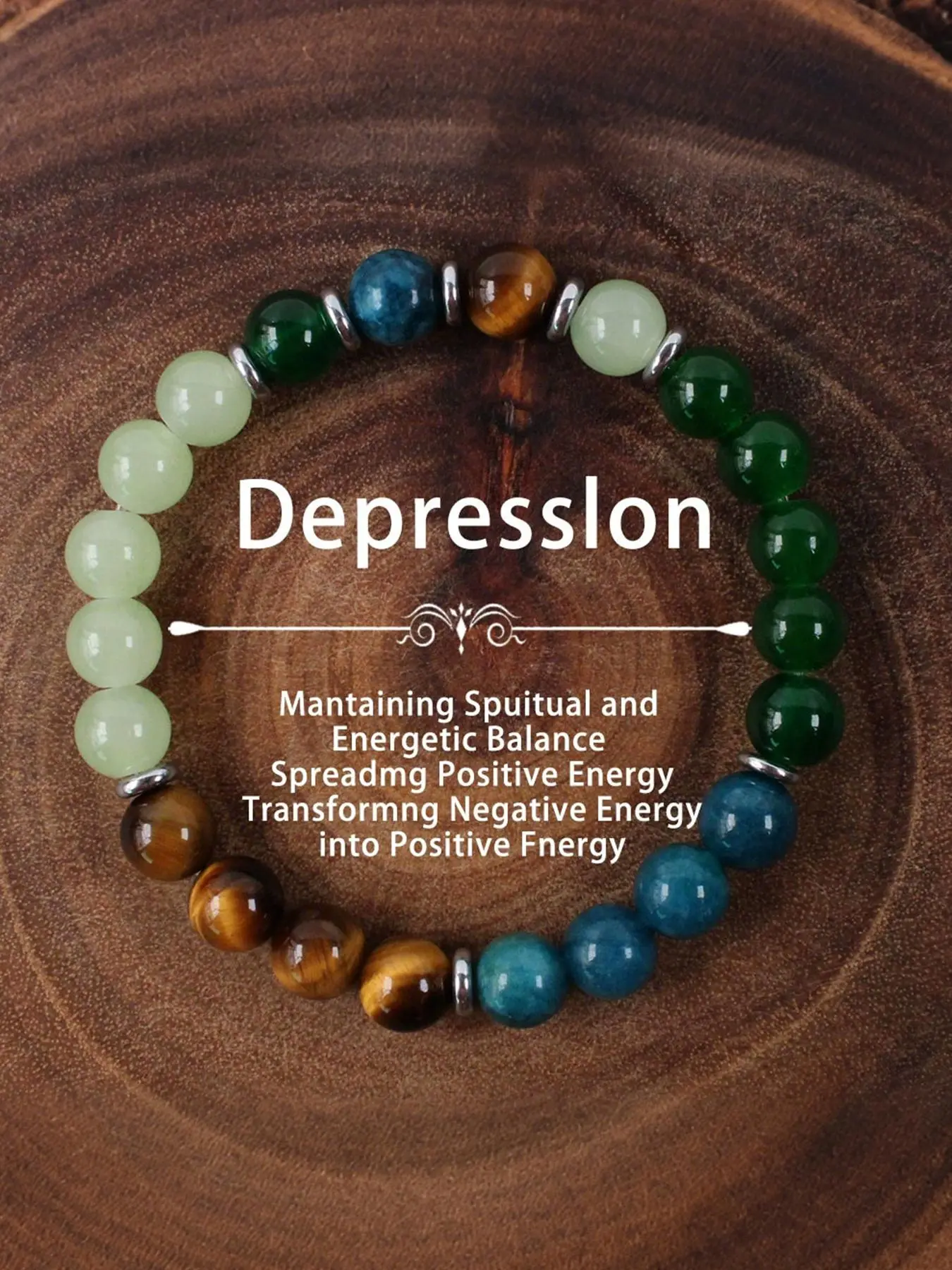 Energy Alchemy Bracelet, Dainty Crystal Bracelet, Bracelet Style, Transform Negative Energy to Positive, Relieve Depression, Spiritual Jewelry Gift for Men & Women, Healing Crystal Bracelet