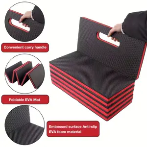 Heavy-Duty EVA Foam Work Mat - Foldable with Carry Handle, Anti-Slip Surface Thick Kneeling Pad, Compact Storage - Ideal for Auto Repair/Gardening/Gym/Picnics, Garage & Shop Floor Protection Mat