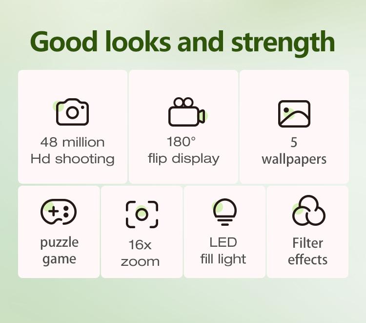 4K Digital Camera for Photography, H13 Foldable Screen Portable Vlogging Camera with 32GB SD Card, Wrist Strap, Self Timer, Anti-Shake, 16X Digital Zoom, Ideal Gift for Girls, Boys Teenagers, and Beginners, Birthday Christmas Valentine's Day Gift