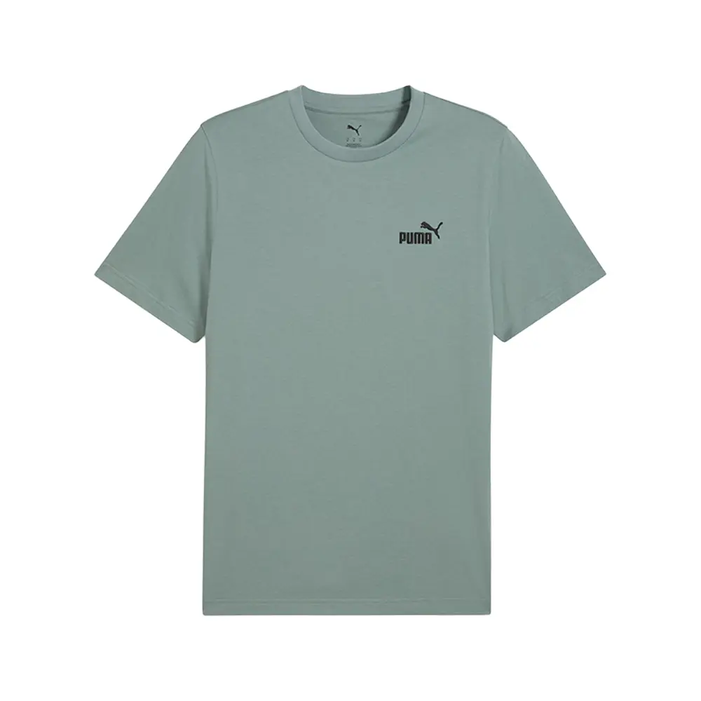 PUMA Mens Essentials Small No 1 Logo Tee Crew Neck Short Sleeve Casual Tops Casual - Green