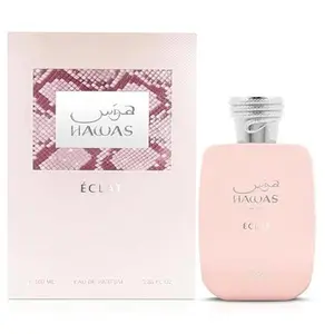 Rasasi Hawas Eclat for Women Eau de Parfum Spray 3.4 Ounce 100ML Bottle Elegant & Dynamic Fragrance