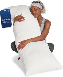 Pillow for Adults, Cozy Comfort Down Alternative  Pillows - Soft, Supportive, Breathable Side Sleepers Maternity Pillow - Long Cuddle Pillow for Bed, 20x54 Full  Pillow