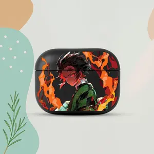 Blazing Flame Hero Air Pods Pro 3 , Japanese Anime Fire Style Air Pods Cover, Epic Battle Anime Air Pods Case