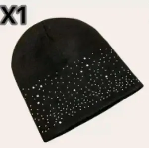 Shining Y2K Women's Sparkling Rhinestone Beanie Lightweight Stretchy No-Brim Design Breathable All-Season Comfort for Dance Parties Outdoor Travel & Photo Shoots Party Accessory Trendy Headgear Stretchy Fabric Hat