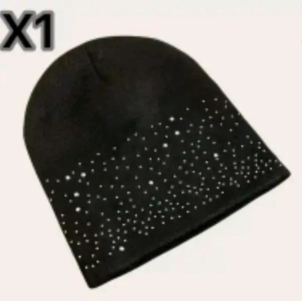 Shining Y2K Women's Sparkling Rhinestone Beanie Lightweight Stretchy No-Brim Design Breathable All-Season Comfort for Dance Parties Outdoor Travel & Photo Shoots Party Accessory Trendy Headgear Stretchy Fabric Hat