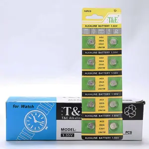 Ag3 Lr41 392 384 192 Battery 1.5v Button Cell, Alkaline Replacement Battery for Watches, Alarm Clocks, Toys, Small Appliances