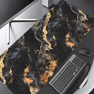 Marble Pattern Mouse Pad, Rectangle Gaming Mouse Pad, Non-slip Rubber Base Desk Keyboard Mat for Home Office, Aesthetic Desktop Decoration
