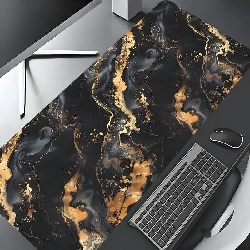 Marble Pattern Mouse Pad, Rectangle Gaming Mouse Pad, Non-slip Rubber Base Desk Keyboard Mat for Home Office, Aesthetic Desktop Decoration