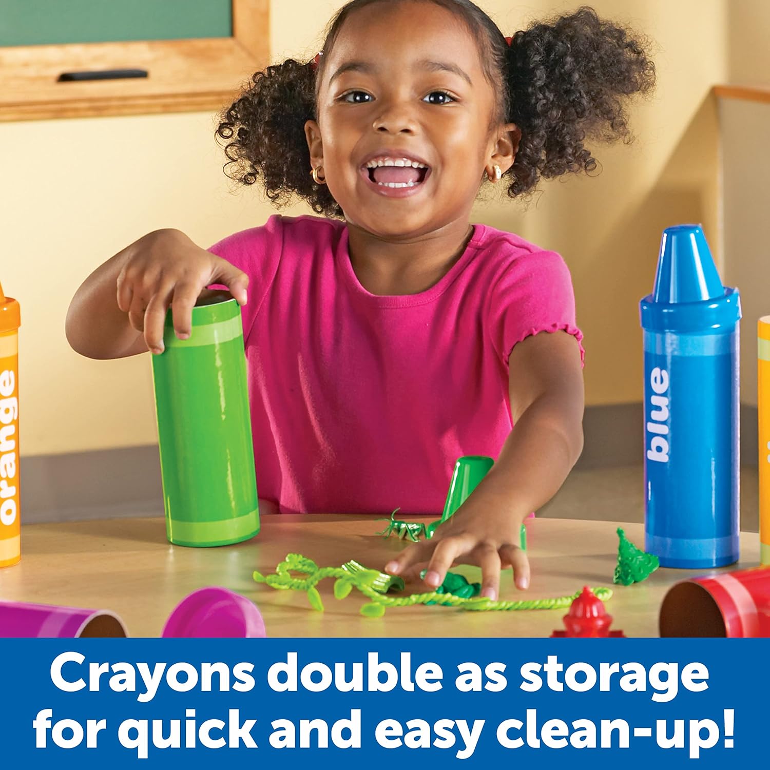 Learning Resources Easter Gifts for Kids, Rainbow Sorting Crayons - Toddler Gifts, Toddler Accessories, Jumbo Stacking Toys, Fine Motor Skills, Classroom And Preschool Activities, Montessori