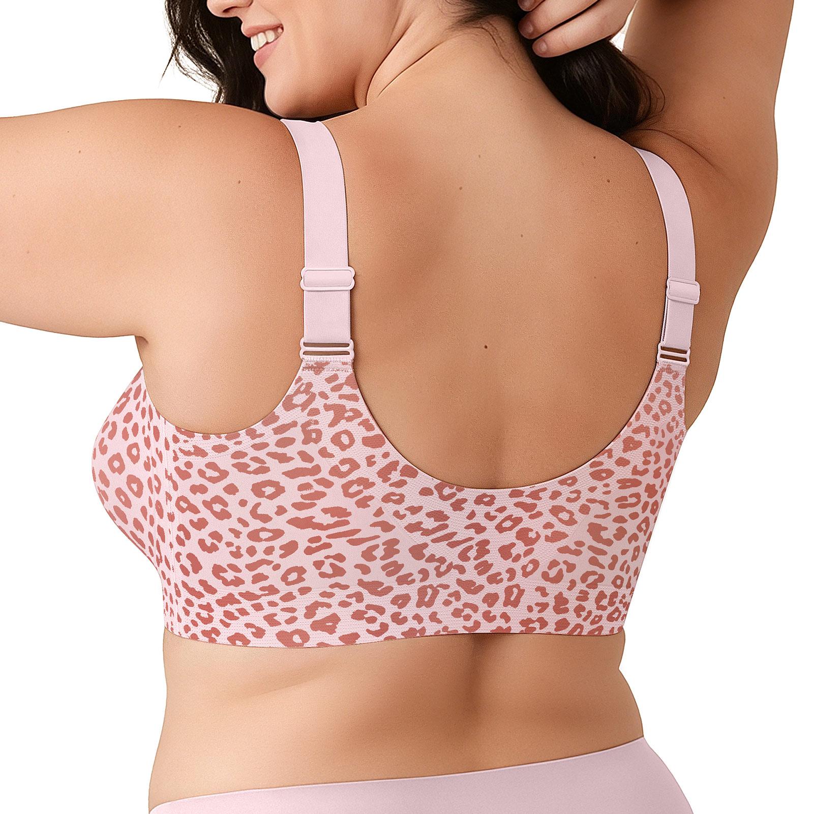 OEAK Women Jelly Pullover Wireless Bra Seamless Push Up Bralette Full Coverage Supportive Everyday Plus Size T-Shirt Bra