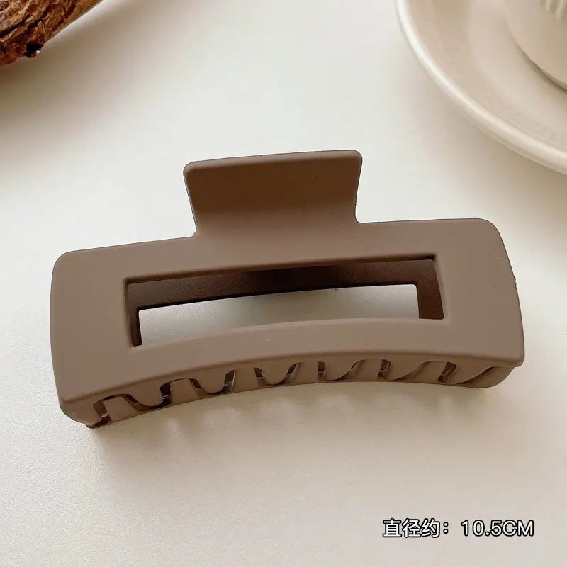 5 # Deep coffee square clip#