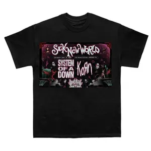 Sick New World 2026 System Of A Down and KoRn to Headline t-shirt