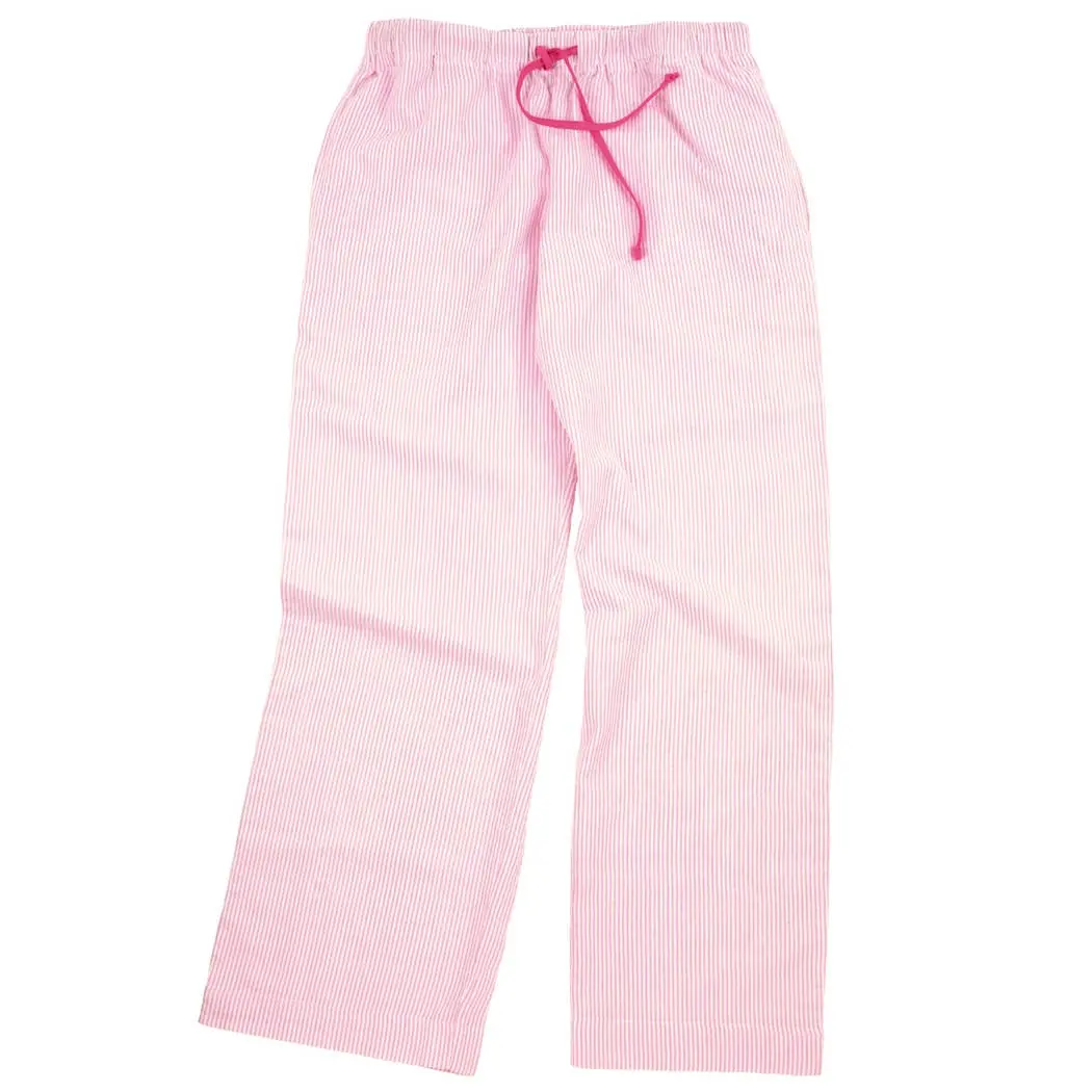 Pink Seersucker Sleep Pants