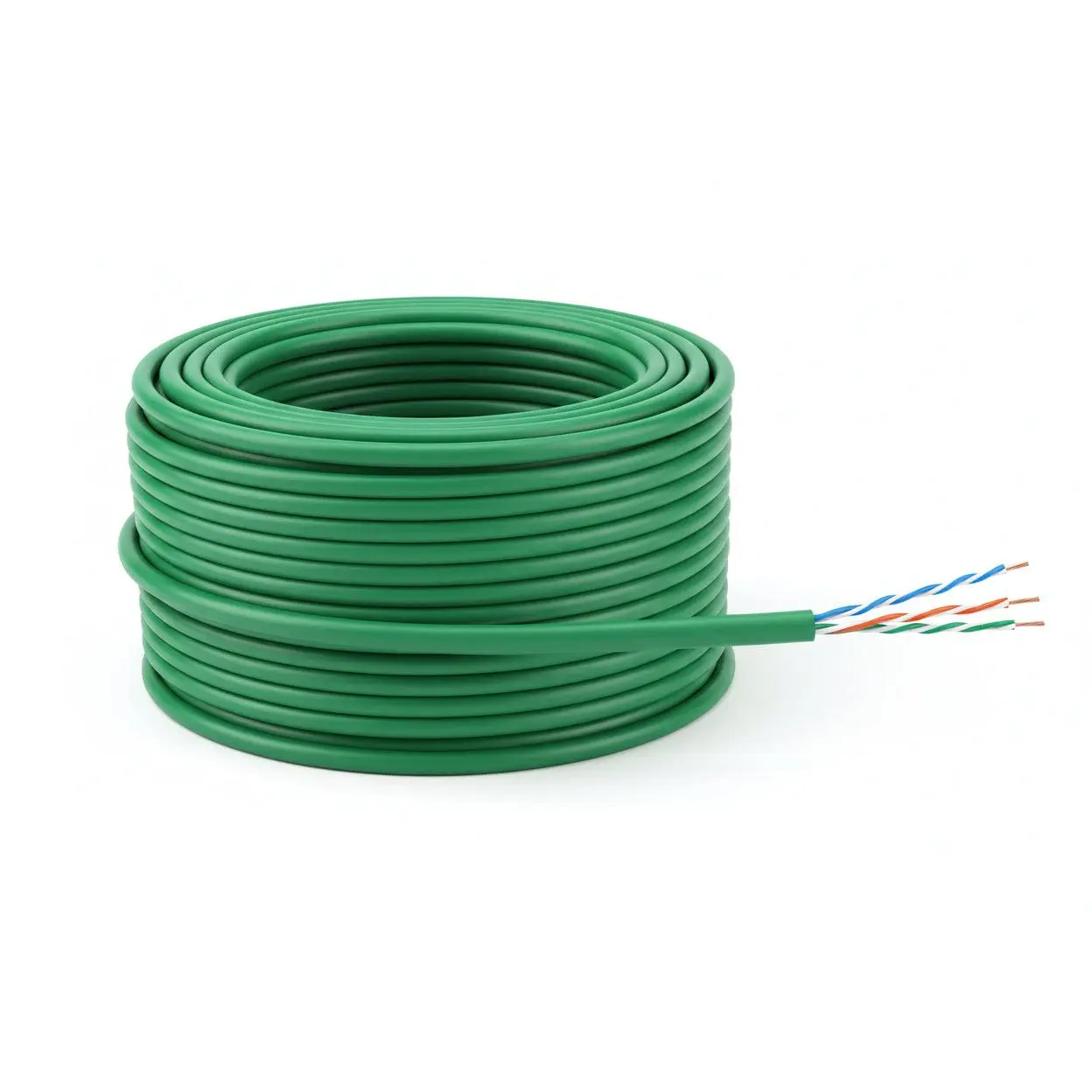 51021105 23/4-Pair Cat 6 Plus Unshielded (U/UTP) Networking Cable, Plenum, CMP, FT6, 1000' (304.8 m) Pull Box, Green