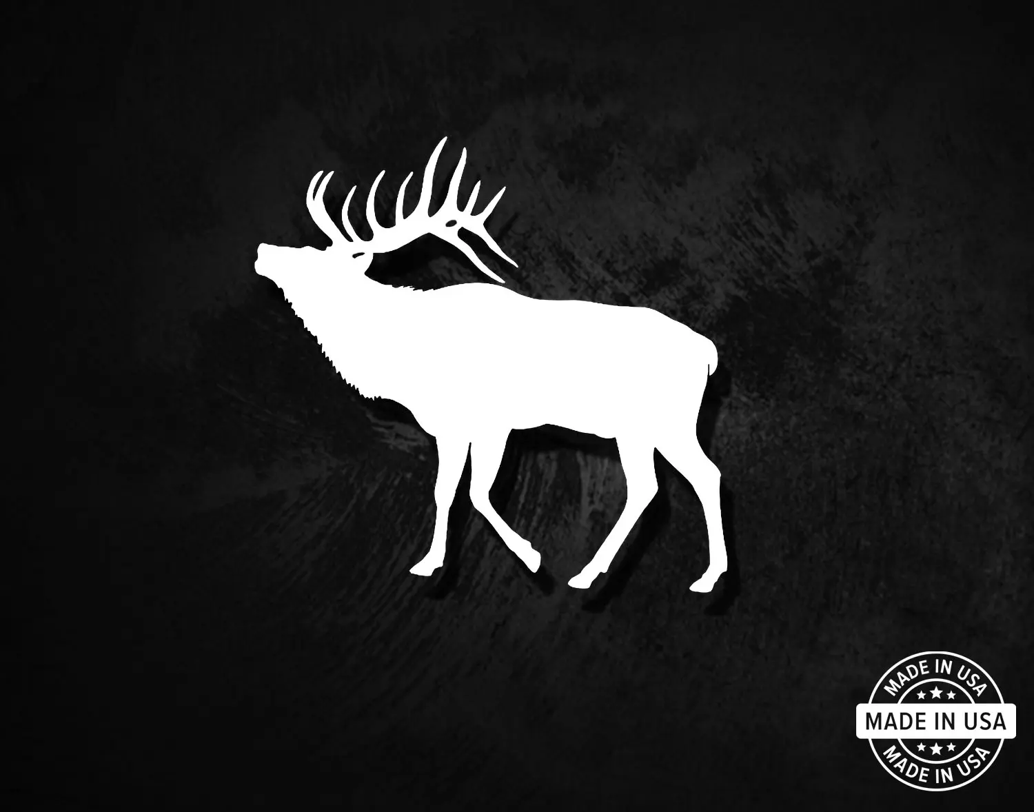 Elk Decal, Vinyl Die Cut Sticker, 100% Made In USA