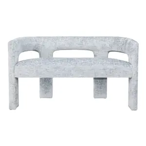 Gwen Modern Luxury Jacquard Fabric Upholstered Sculpture Bench