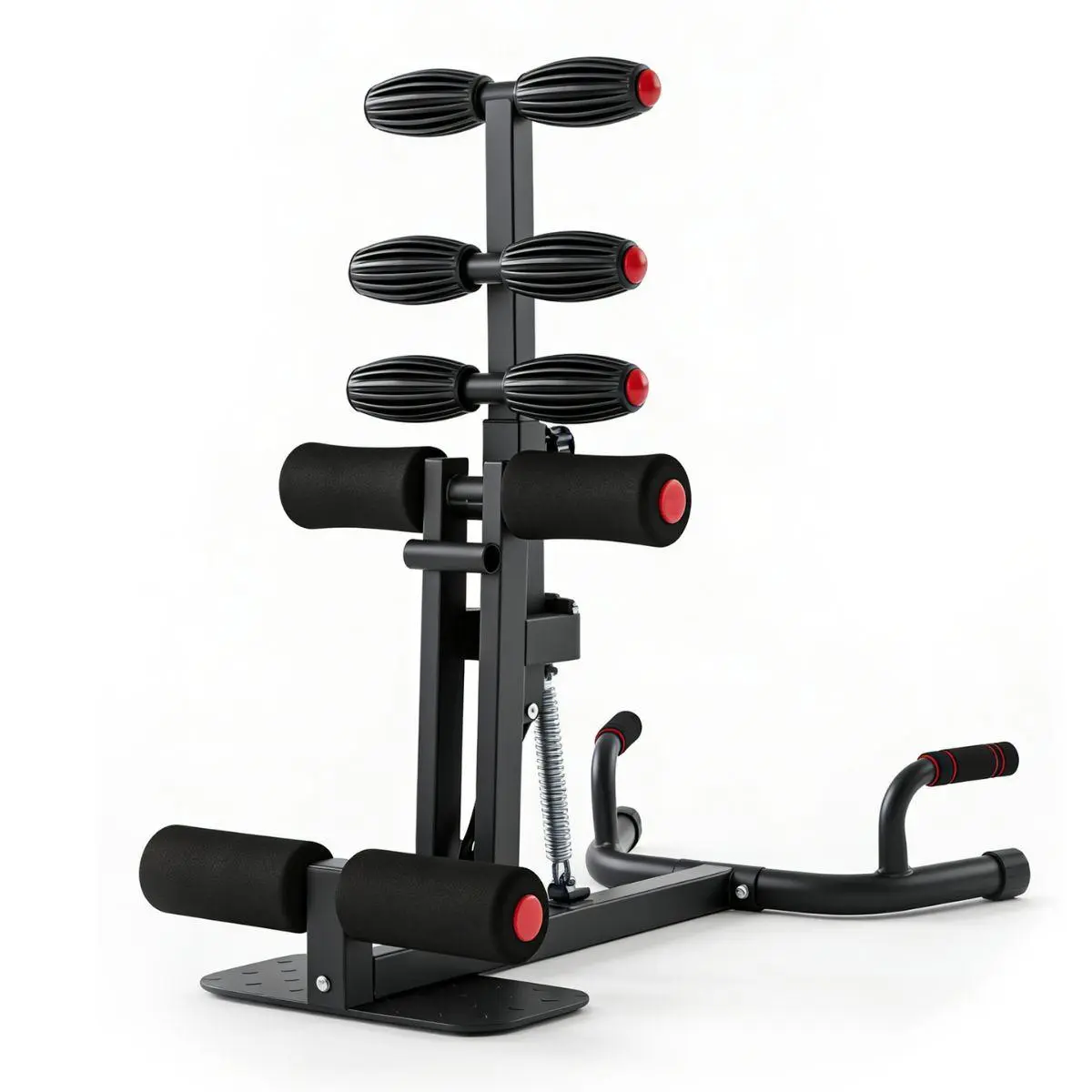 Leg Press Style Squat Machine – Compact Home Gym Equipment for Glutes, Legs & Core, Supports 300 lbs, 32.9" Frame for Garage or Apartment