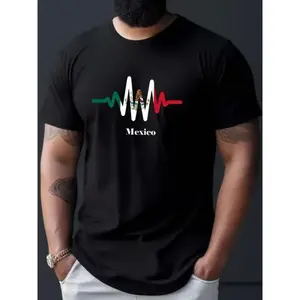 [100% Cotton] Men's Mexico-Inspired Graphic Tee - Comfortable Cotton, Crew Neck, Short Sleeve, Casual & Sporty - Perfect for Spring & Summer  Golf Gift T-Shirt For Men and Women