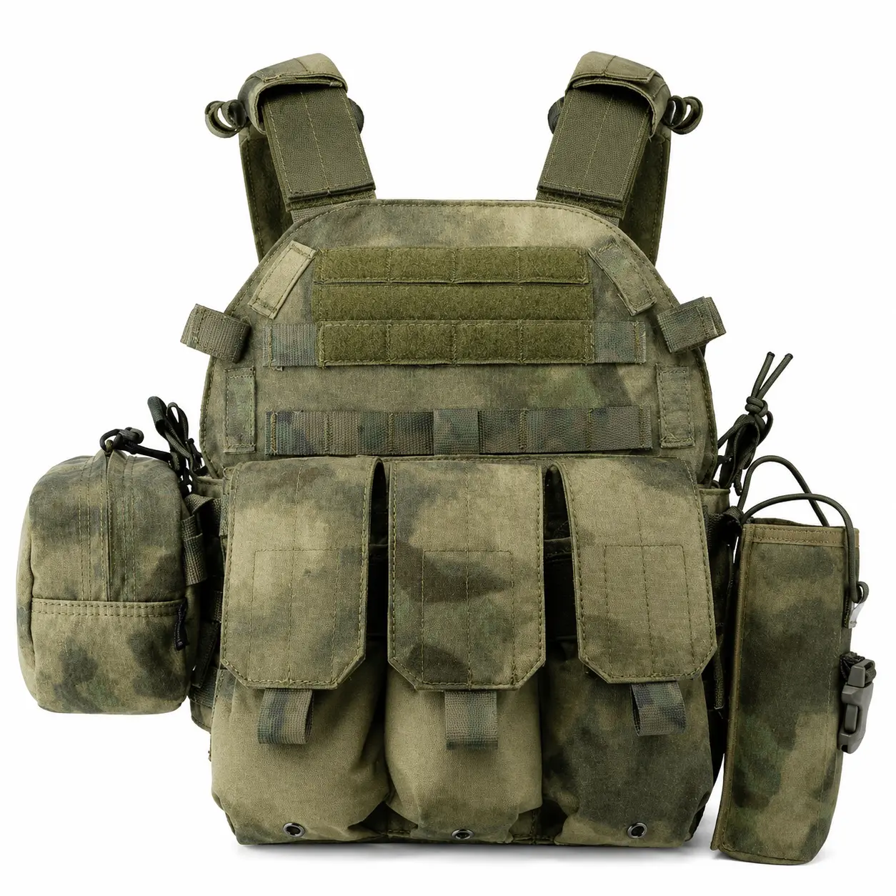 Modular Tactical Vest Set with MOLLE System, Adjustable Outdoor Chest Rig with Multi-Purpose Pouches for Hiking, Camping & Training Gear