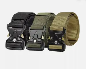 Men's Tactical Military Belt – Durable Black Waistband Strap with Quick-Release Buckle