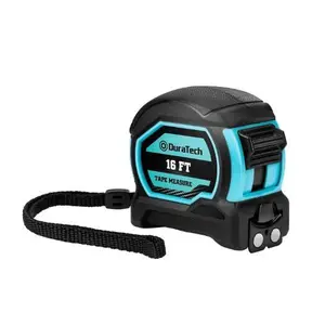 #JumpstartSale DURATECH Magnetic Tape Measure 16FT with Fractions 1/8, Retractable Measuring Tape, Easy to Read Both Side Measurement Tape, Magnetic Hook and Shock Absorbent Case for Construction, Carpenter