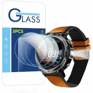 Screen Protector Compatible for KE5 / KE3 1.45'' Smartwatch, 9H Tempered Glass Protective Film Compatible for EIGIIS KE3 / LaNikar DWTKE3 / KE3 1.45 Inches Smart Watch (3PCS)