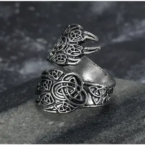 Asgard Crafted Handcrafted Stainless Steel Adjustable Bear Paw Ring