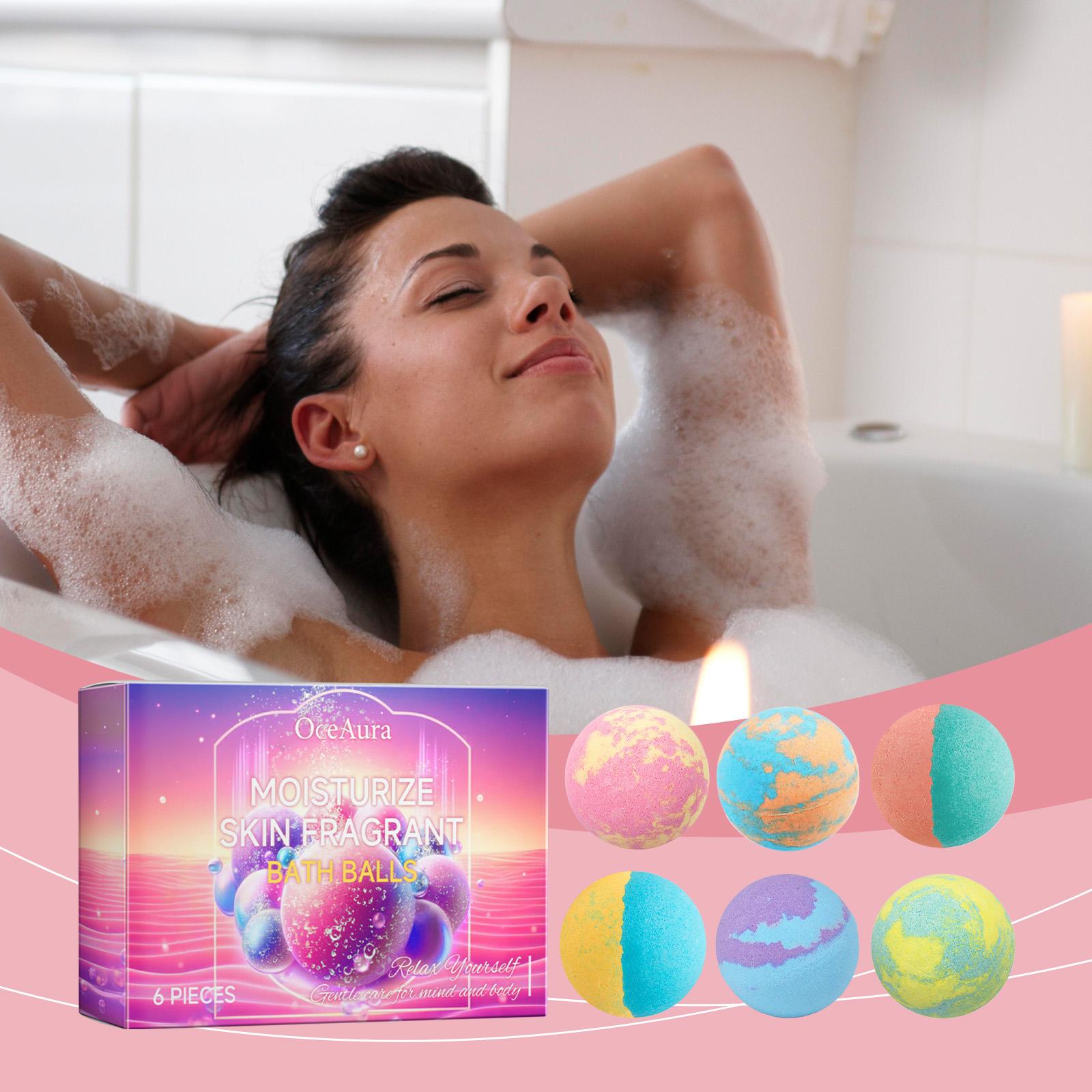 Moisturizing Bubble Bath Bombs - Deep Cleansing & Long-Lasting Floral Scent
