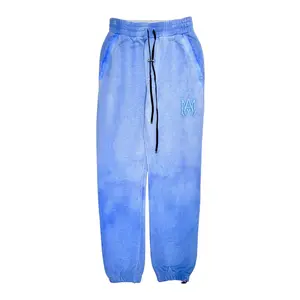 Amiri Embroidered MA Logo Sweatpants Tonal Blue