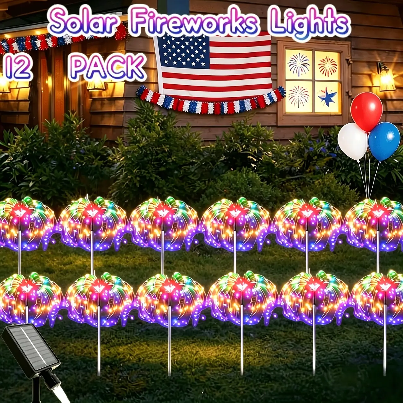 750LED Solar Outdoor Plastic Fairy Lights - 12-Strand Independent, IP65 Water Resistant, 8 Modes, Eco-Friendly Warm Mood Lighting for Fairy Garden, Patio Decor